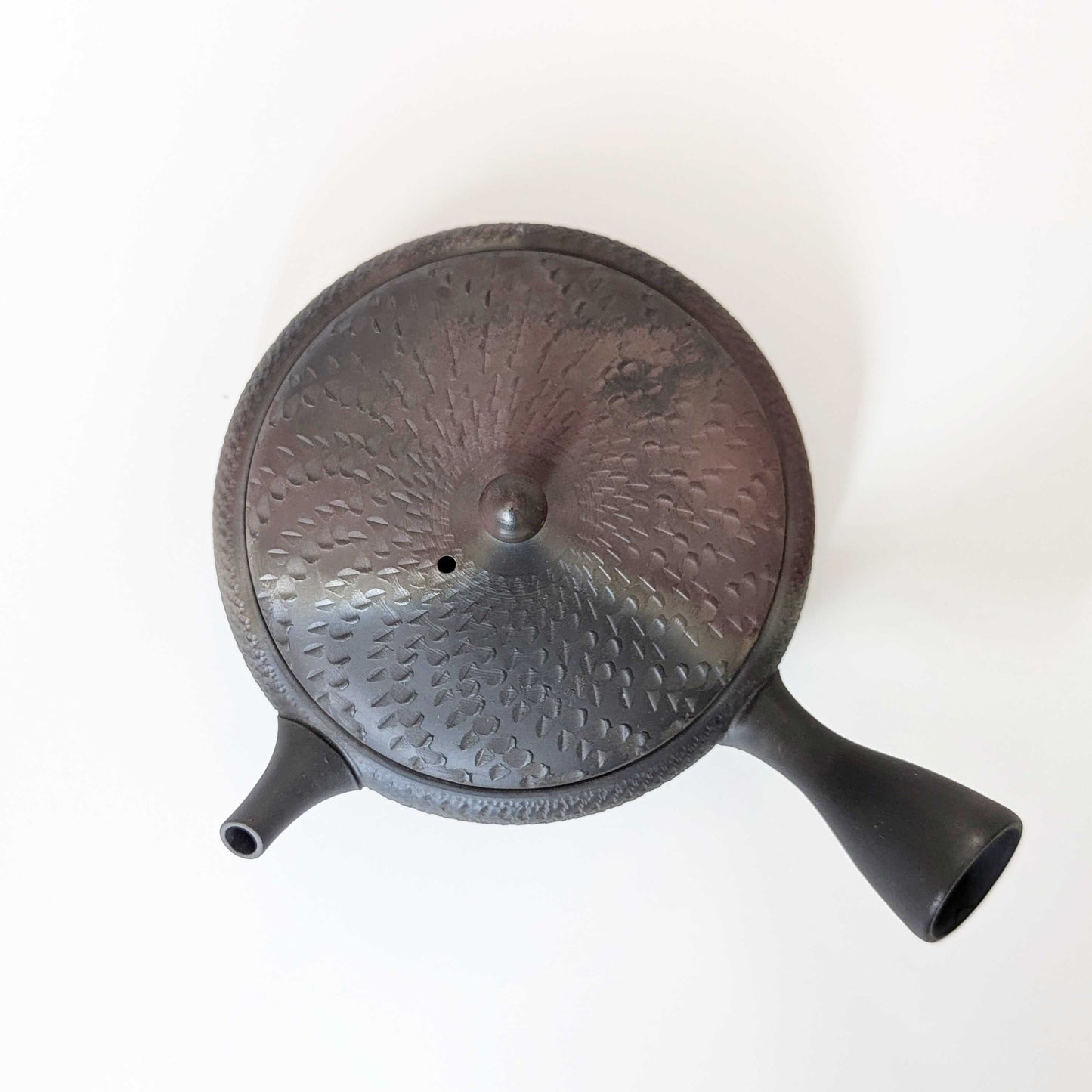 Tokoname Ware Flat Teapot By Gyokko Kiln Variation Finish