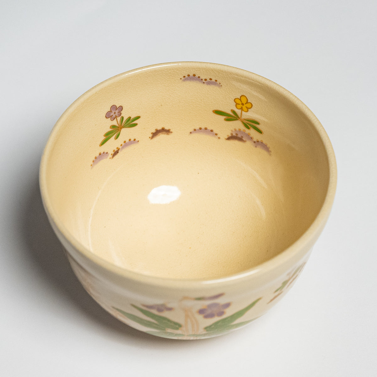 Matcha Bowl - Mino Ware "Haruno" (Spring Field)
