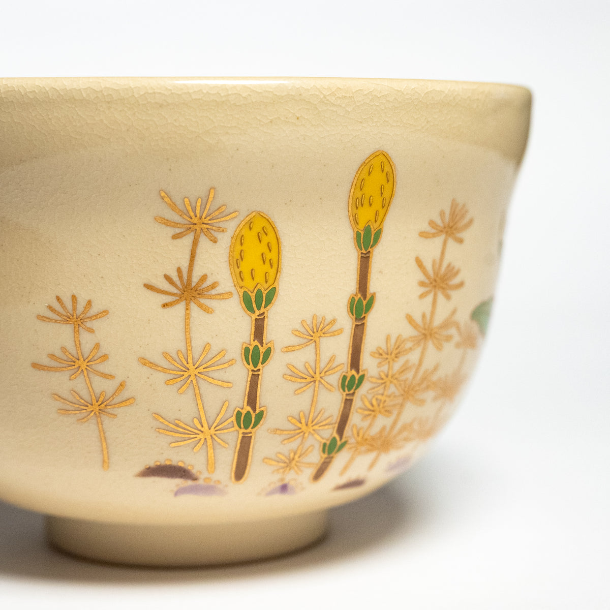 Matcha Bowl - Mino Ware "Haruno" (Spring Field)