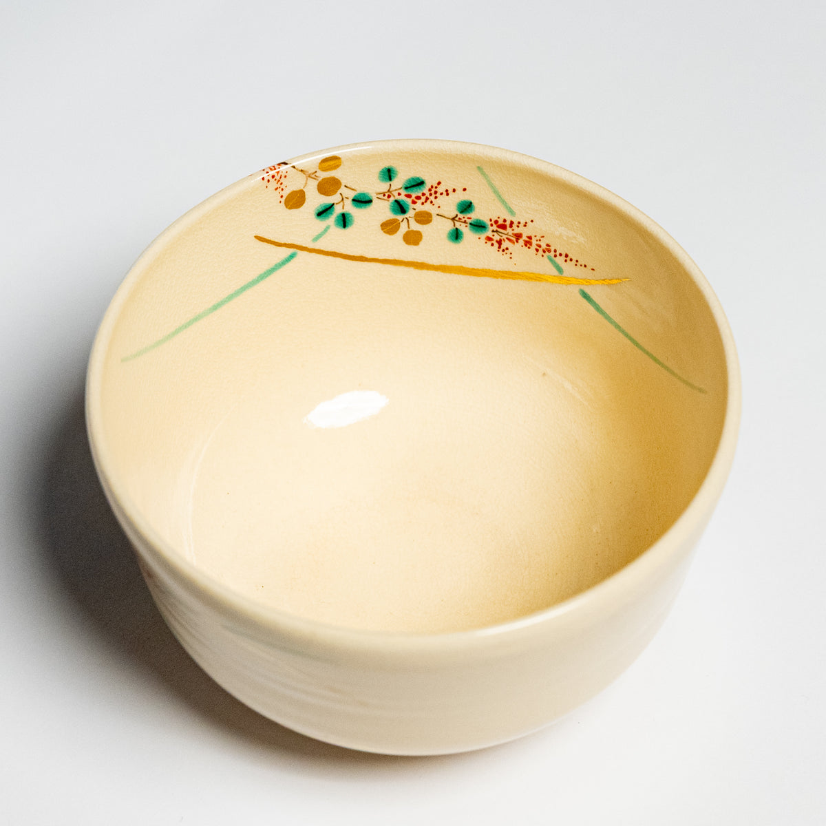 Matcha Bowl - Kyo-Kiyomizu Ware Autumn Grass by Jogaku Hashimoto III