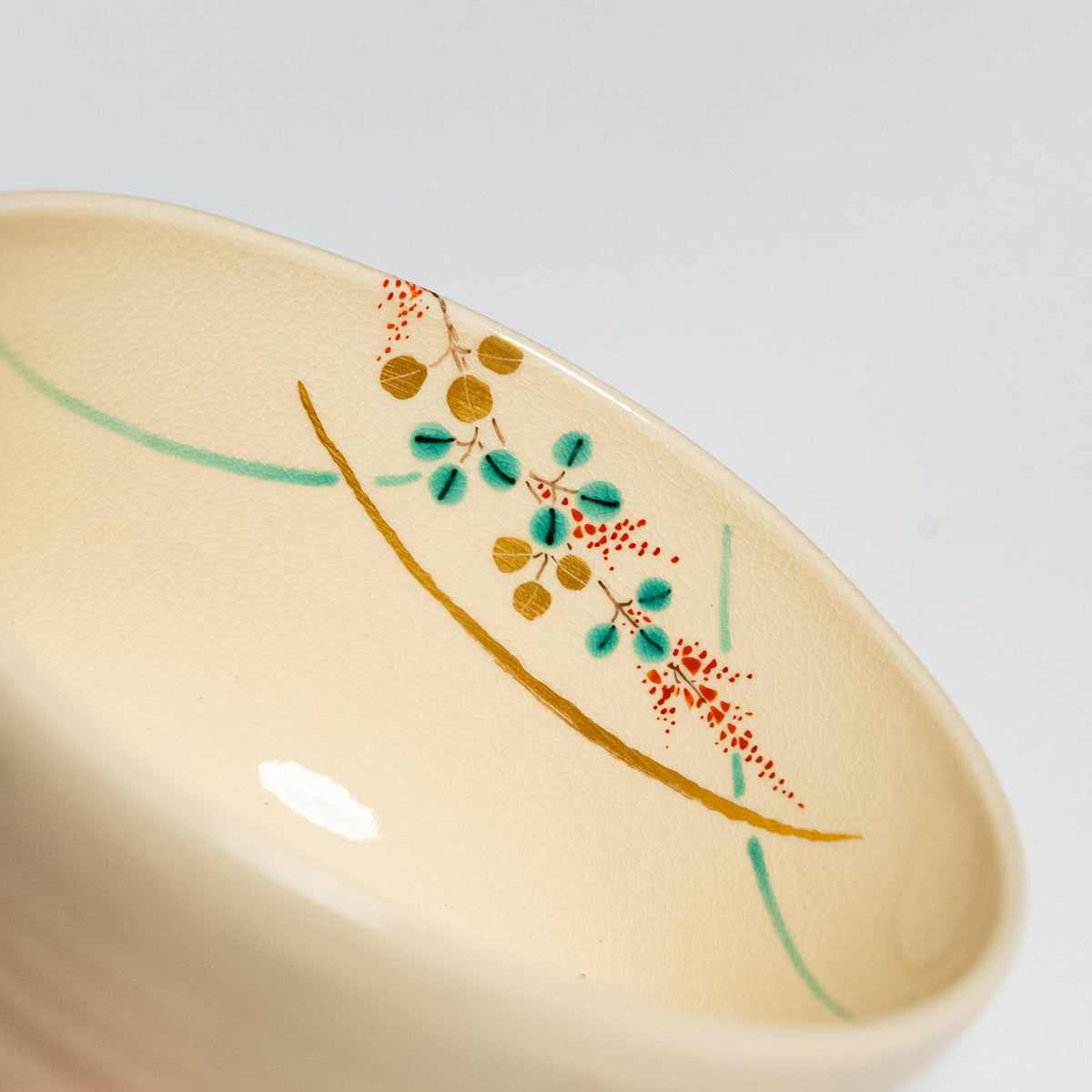 Matcha Bowl - Kyo-Kiyomizu Ware Autumn Grass by Jogaku Hashimoto III