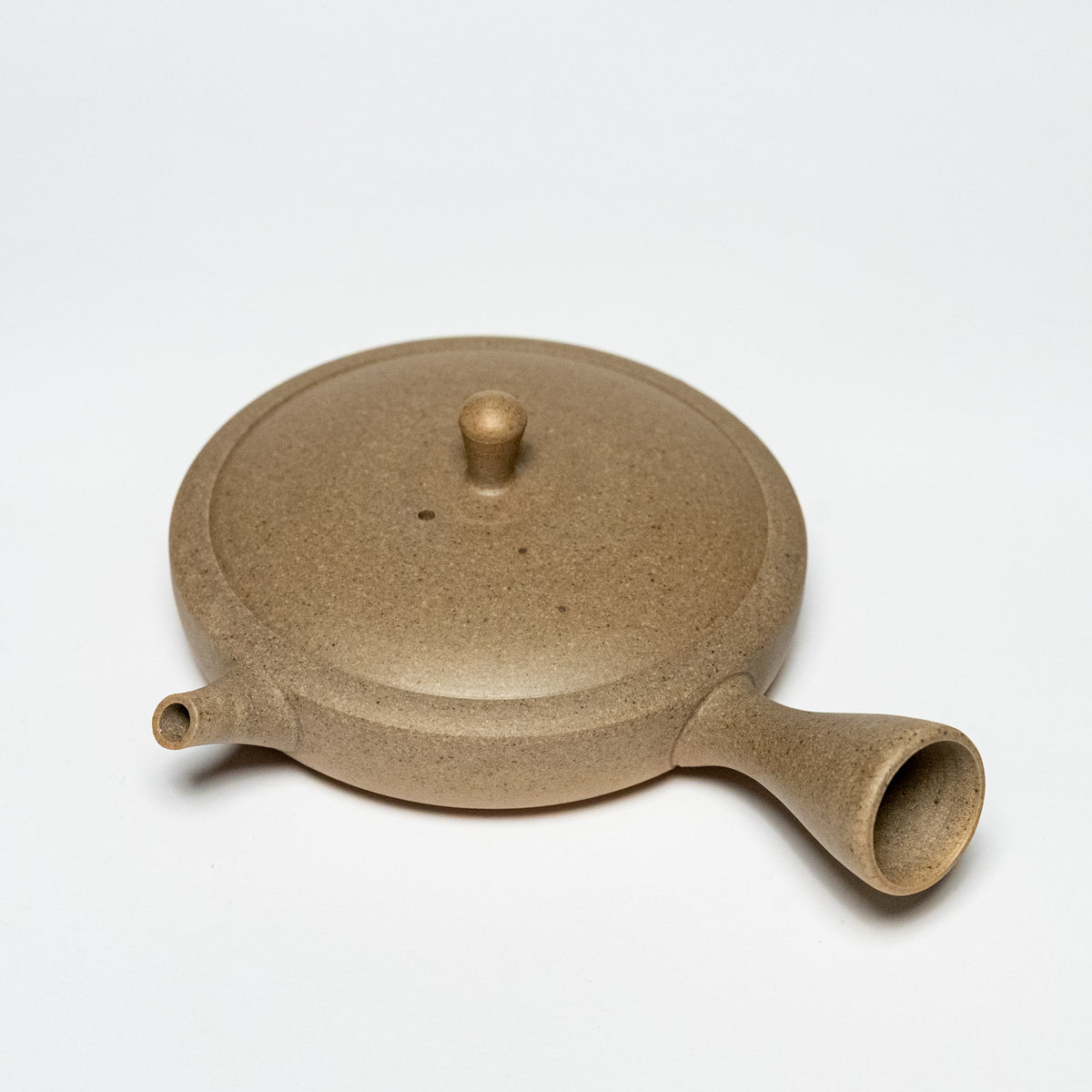 Tokoname Ware Flat Teapot By Gyokko Kiln