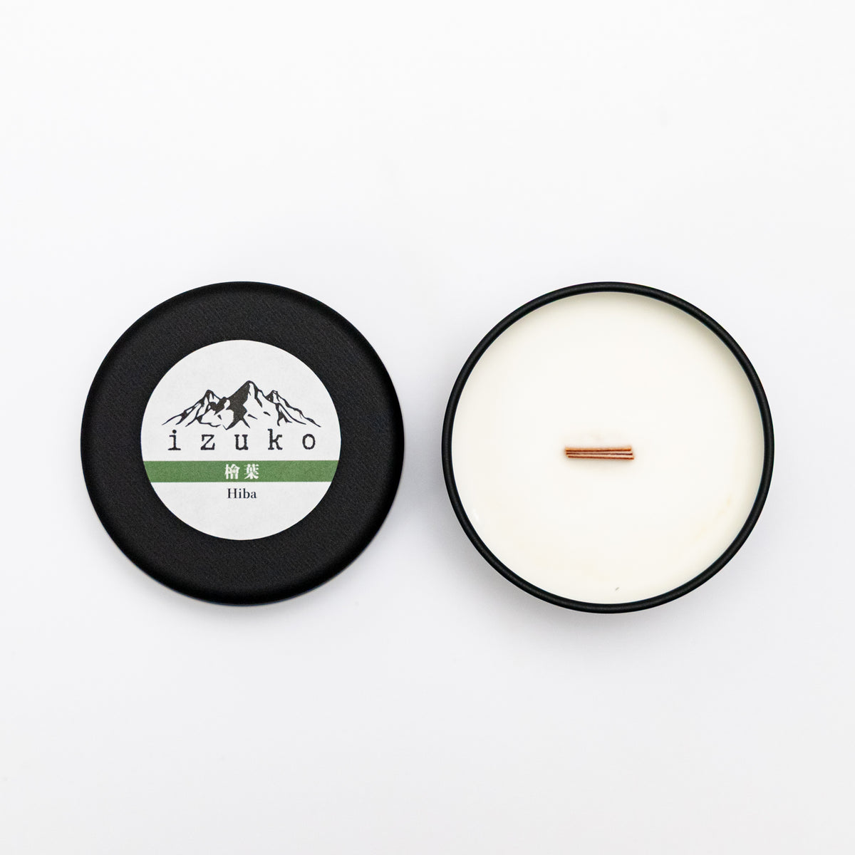 izuko fragrance Hiba & Yuzu Wood Wick Aroma Candle