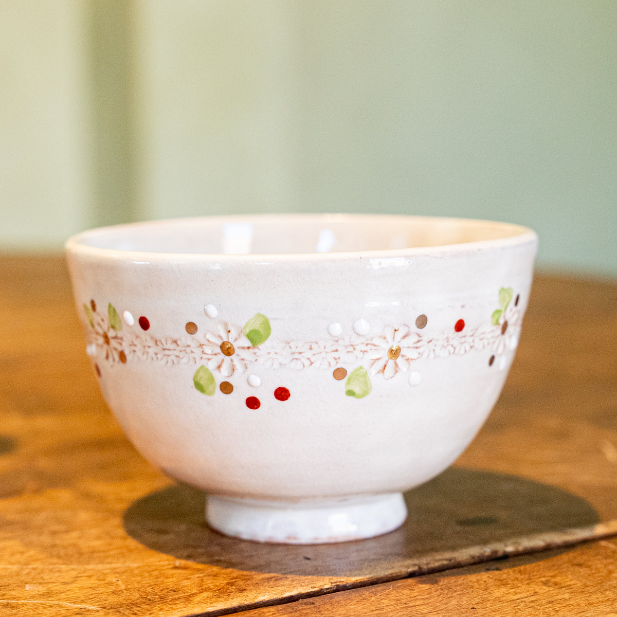 Matcha Bowl 13 - Kohiki-Style Christmas Wreath